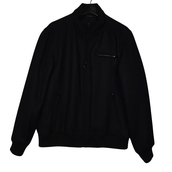 Calvin Klein Men's Wool Blend Full Zip Quilt Lined Jacket Sz Medium Mock Neck - Picture 2 of 12